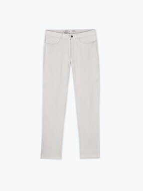 Alex Crane Cham Linen Pants Bone SZ 28